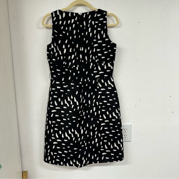 Rickie Freeman Teri Jon Black & White Polka Dot Fit & Flare Cocktail Dress 10 - Picture 10 of 14